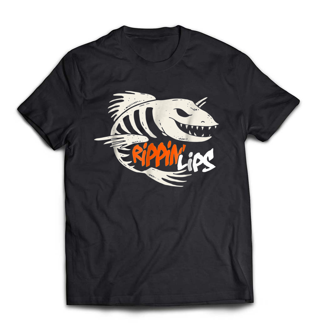 Fishing Rippin’ Lips Fish Bones T-Shirt: Celebrate Your Angler Spirit